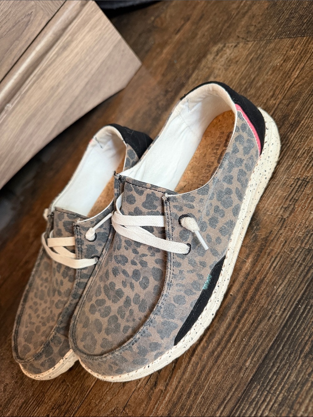 Hey Dude Leopard Print Slip-On Casual Shoes - Neutral Tones